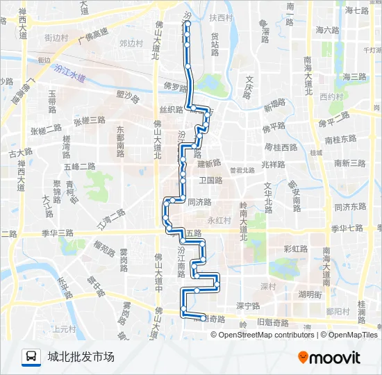 公交152路的线路图