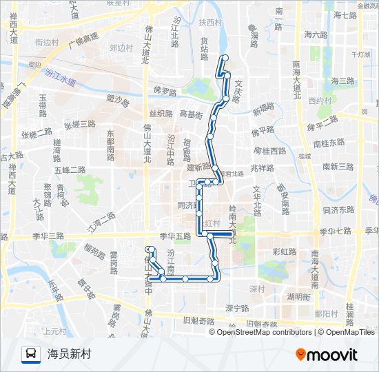 公交153路的线路图