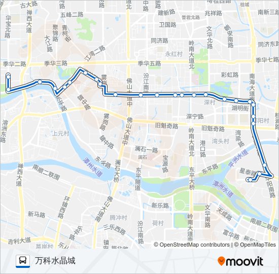 公交169路的线路图