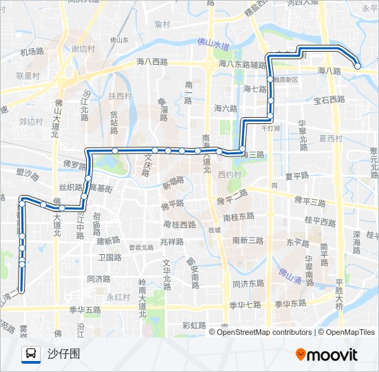 公交172路的线路图