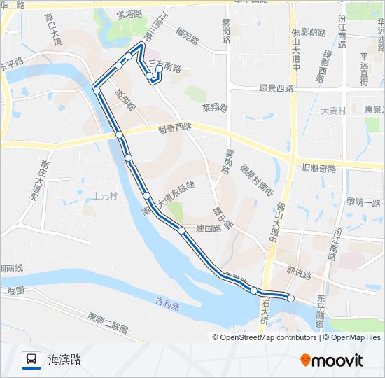 公交179路的线路图