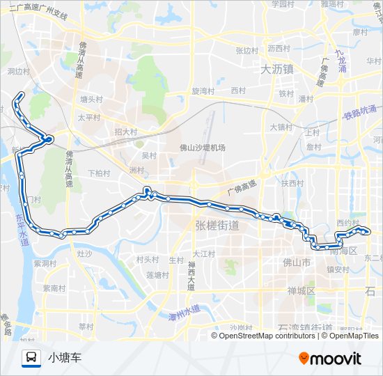 公交205路的线路图