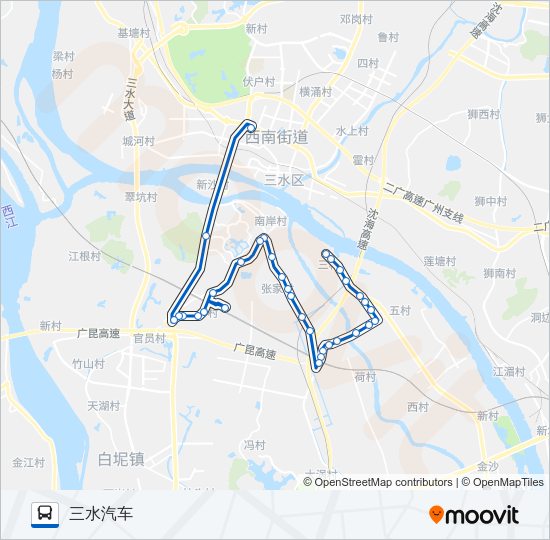公交233路的线路图