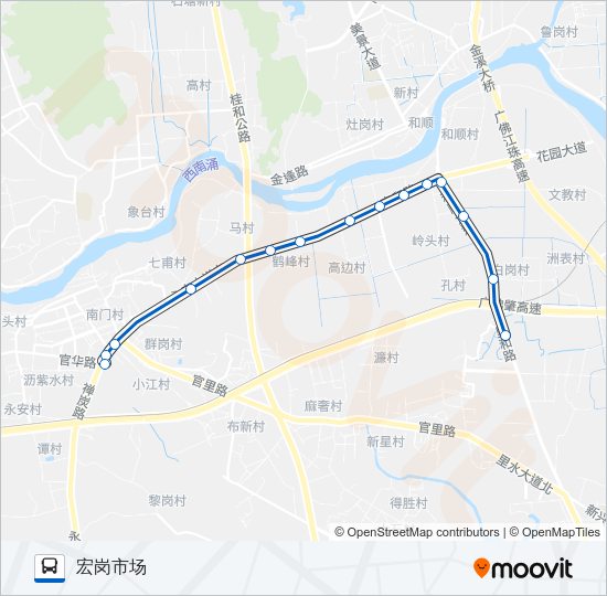 公交252路的线路图