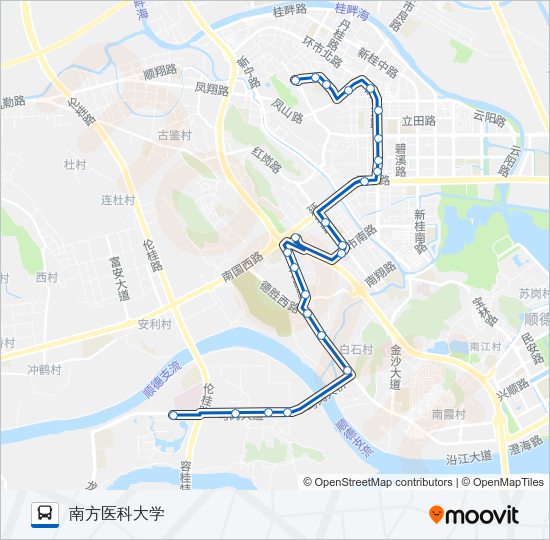 公交302路的线路图
