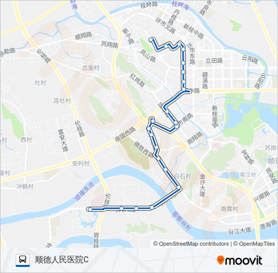 公交302路的线路图