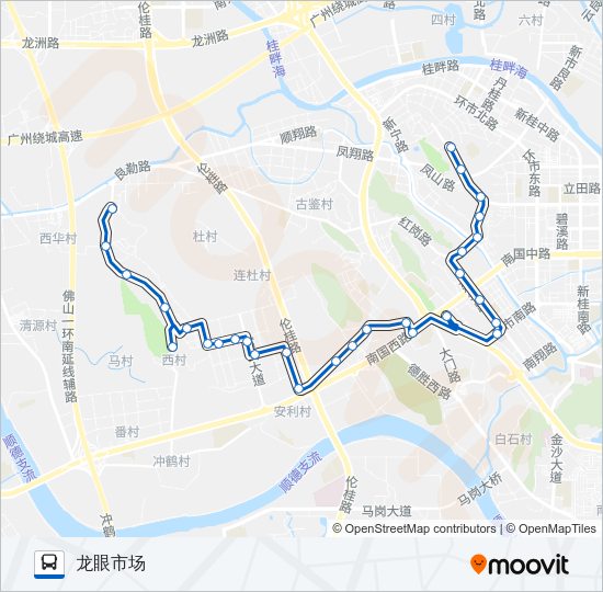 公交303路的线路图