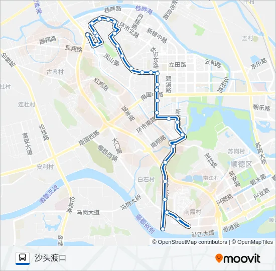 公交305路的线路图