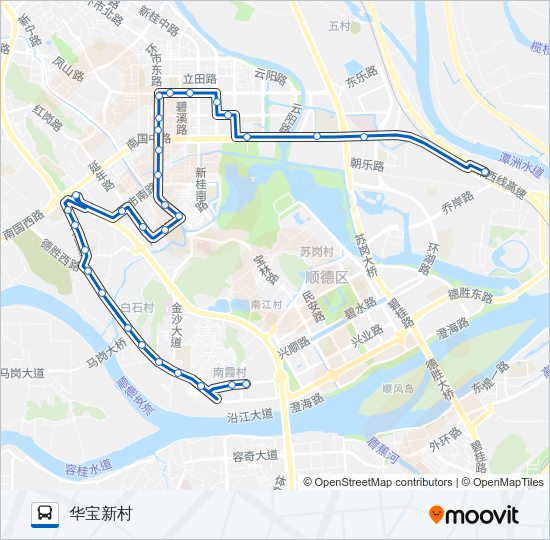公交306路的线路图