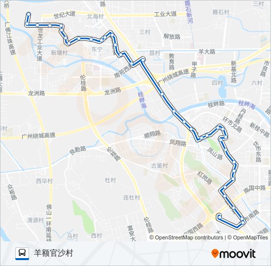 公交309路的线路图