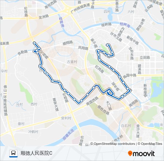 公交313路的线路图