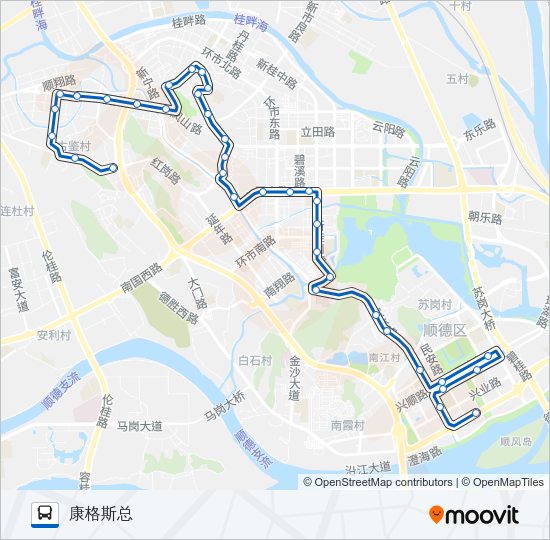 公交319路的线路图