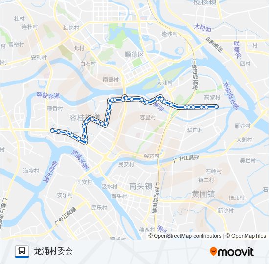 公交322路的线路图