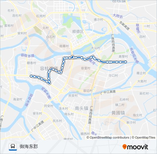 公交322路的线路图