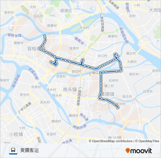 公交326路的线路图