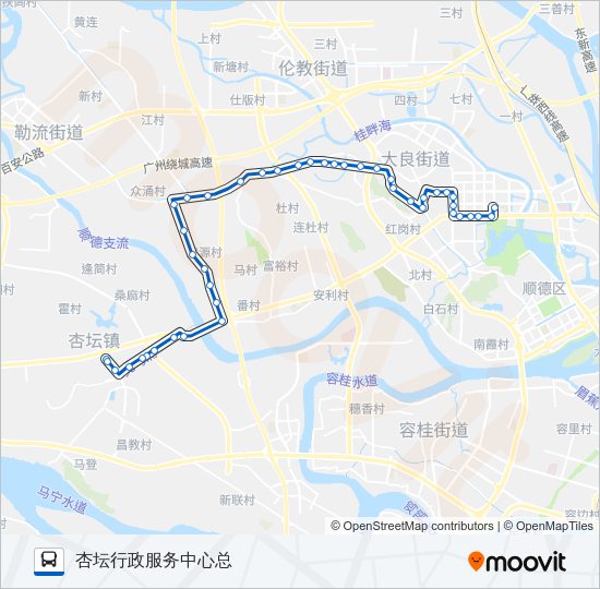 公交380路的线路图