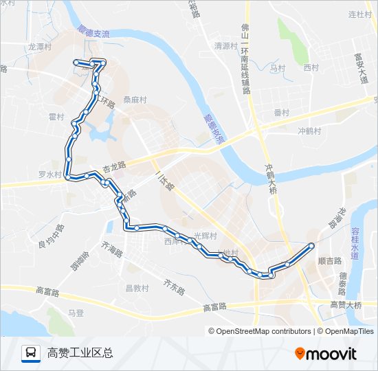 公交383路的线路图