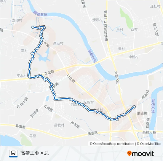 公交383路的线路图