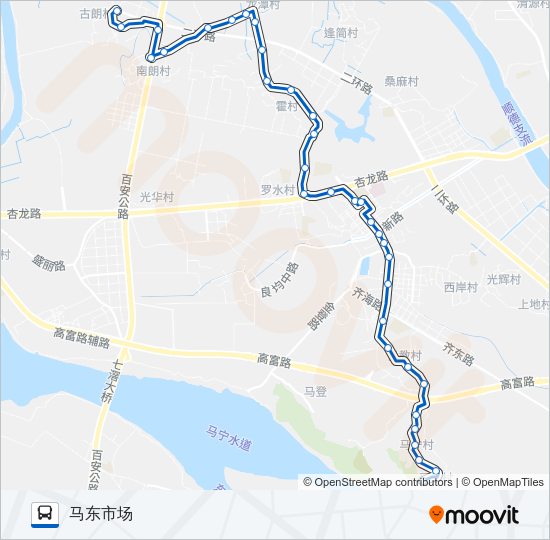 公交385路的线路图