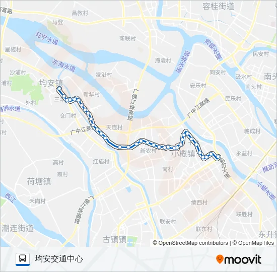 公交390路的线路图