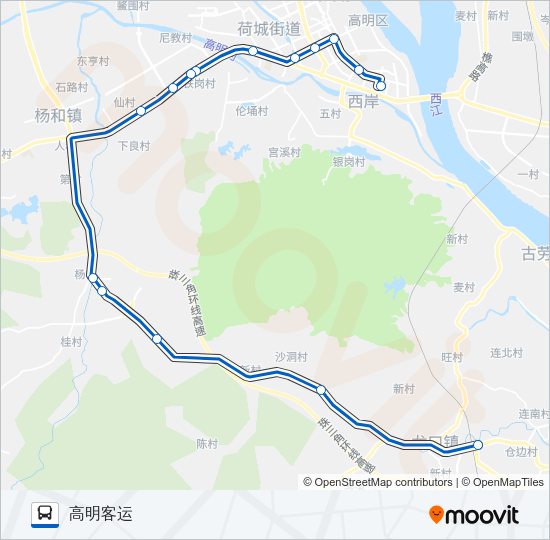 公交505B路的线路图
