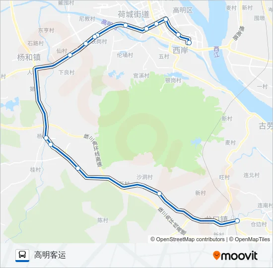 公交505B路的线路图