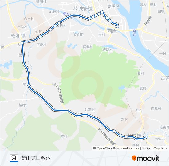 公交505B路的线路图