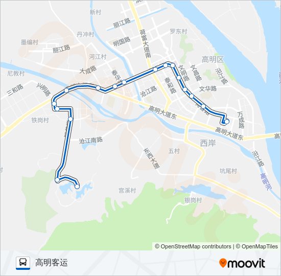 公交522路的线路图