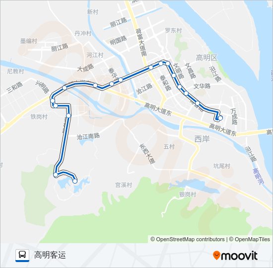 公交522路的线路图