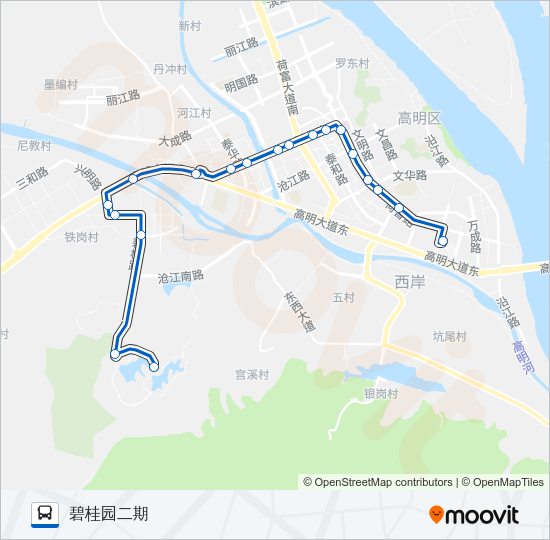 公交522路的线路图