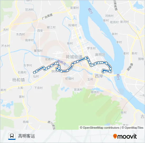 公交523路的线路图