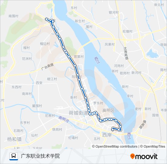 公交525路的线路图