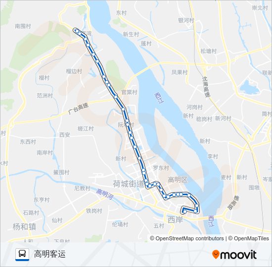 公交525路的线路图
