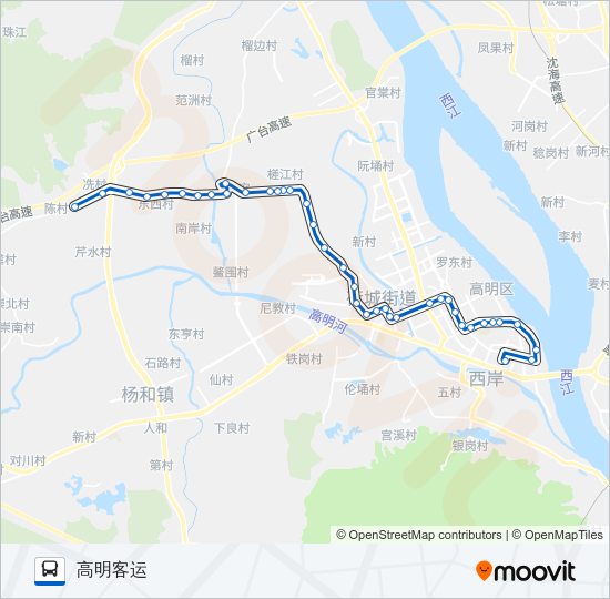 公交529路的线路图