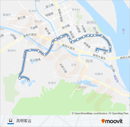 公交530路的线路图