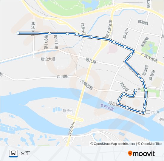 公交601路的线路图