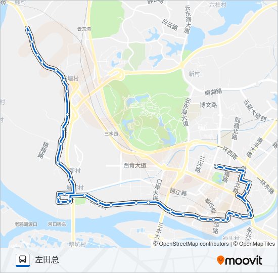 公交604路的线路图