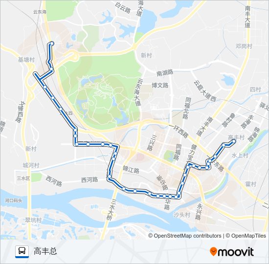 公交605路的线路图