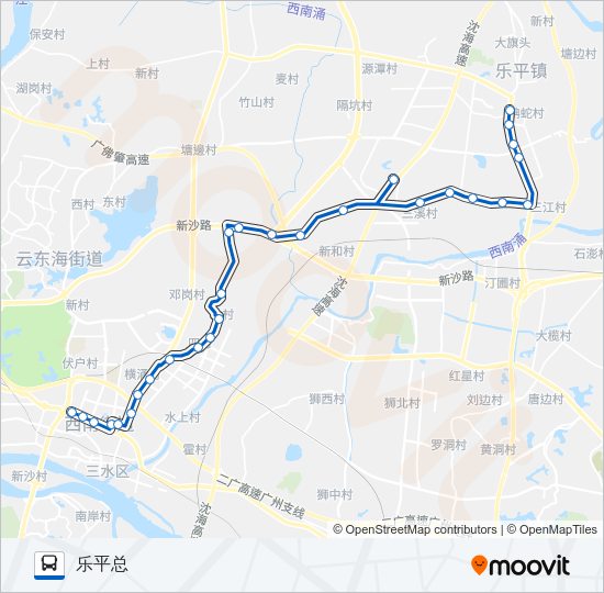 公交606路的线路图