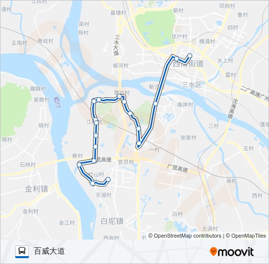 公交607路的线路图