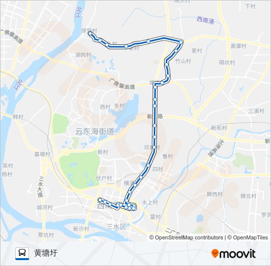 公交609路的线路图