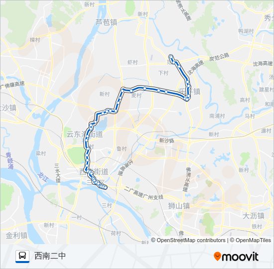 公交613路的线路图