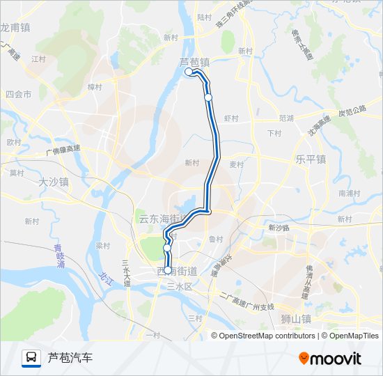 公交624路的线路图