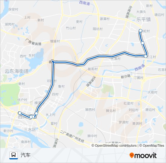 公交625路的线路图