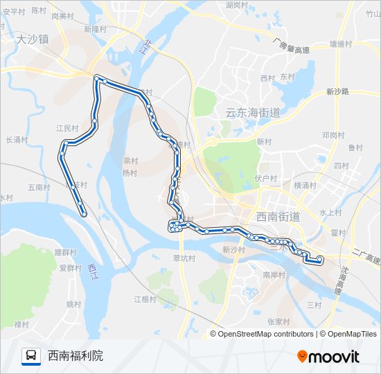 公交628路的线路图