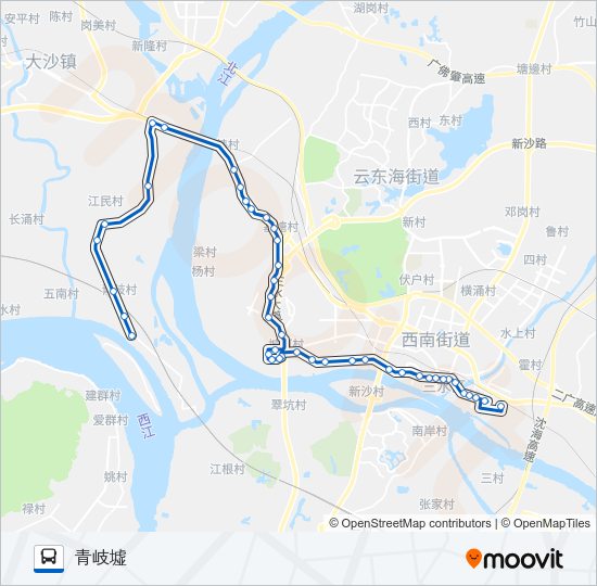 公交628路的线路图