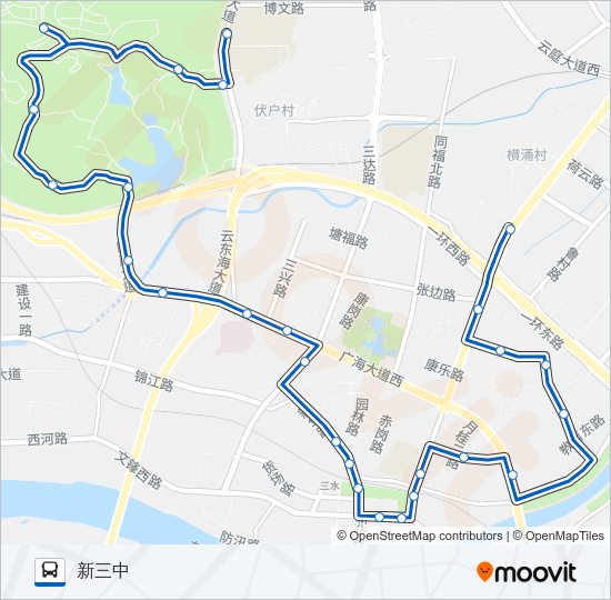 公交633路的线路图