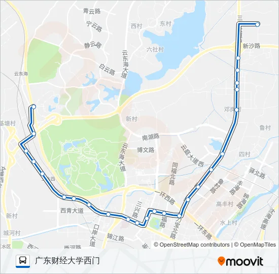 公交634路的线路图