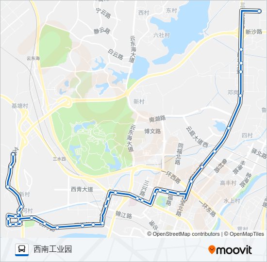 公交636路的线路图
