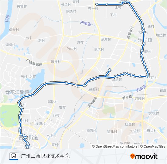 公交638路的线路图